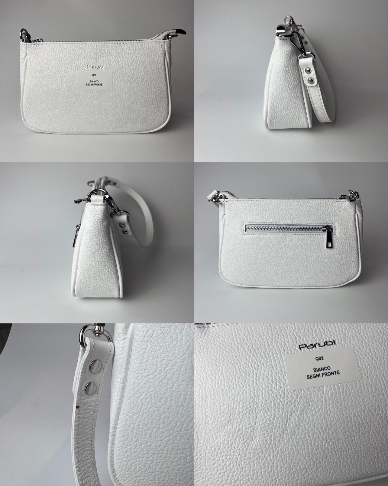 Borsa Donna a Tracolla e Spalla - Outlet con Piccoli Difetti - Modello Isa Parubi Borse Bianco - vista 8